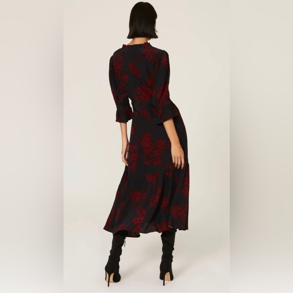 Marissa Webb Collective Navy Floral Shirtdress, size 2 - Picture 5 of 13